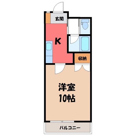 宇都宮駅 徒歩7分 1階の物件間取画像